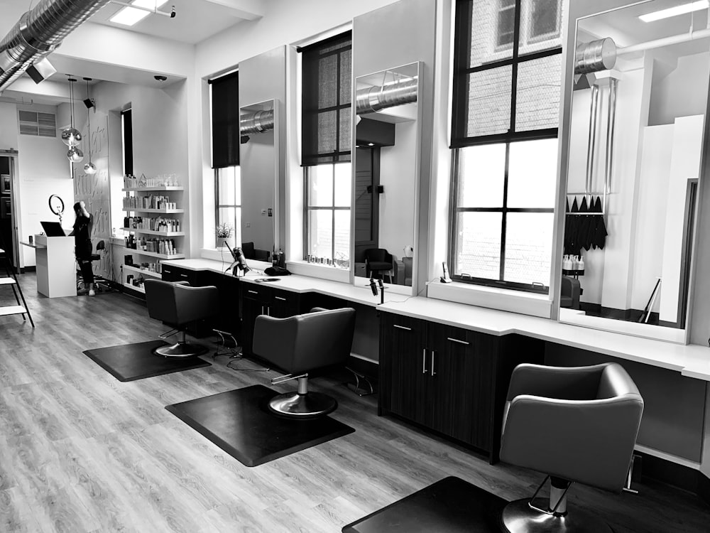 Colourist working on hair highlights